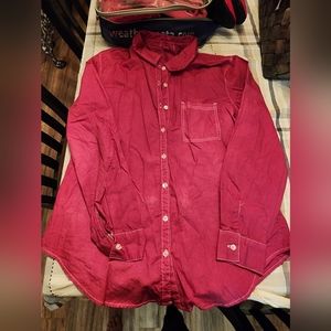 Fuchsia button-up small shirt